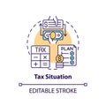 Tax situation concept icon