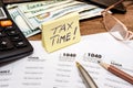 Tax time concept with 1040 tax document