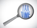 tax time magnify glass sign illustration