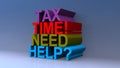 Tax time need help on blue Royalty Free Stock Photo