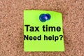 Tax time,Need help question on notes Royalty Free Stock Photo