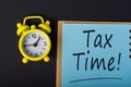 Tax time - Notification of the need to file tax returns, message for accountant - fill in tax form