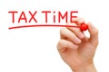 Tax Time Red Marker Royalty Free Stock Photo