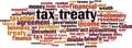 Tax treaty word cloud Royalty Free Stock Photo