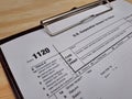 Tax Return Form 1120, US Individual Tax Return