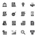 Tax, vat vector icons set Royalty Free Stock Photo