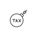Tax weight outline icon