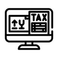 tax wholesale line icon vector illustration