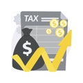 Taxable income abstract concept vector illustration. Royalty Free Stock Photo