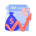 Taxable income abstract concept vector illustration. Royalty Free Stock Photo