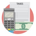 Taxation icon app flat
