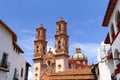 Houses with the baroque cathedral in Taxco guerrero mexico III Royalty Free Stock Photo