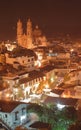 Night aerial view of Taxco, Guerrero, mexico. III