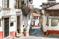 One of central streets with typical architecture of Taxco, Mexico