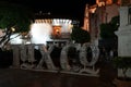 Taxco sign, Taxco de Alarcon at night