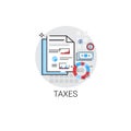 Taxes Accounting Statistics Analysis Finance Icon