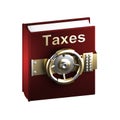 Taxes as a top secret book Royalty Free Stock Photo