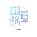 Taxes blue gradient concept icon Royalty Free Stock Photo