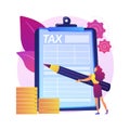 Taxes calculation vector concept metaphor