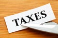 Taxes deduct Royalty Free Stock Photo