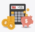 Taxes design, vector illustration. Royalty Free Stock Photo