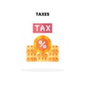 Taxes flat icon.