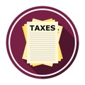 Taxes icon with long shadow