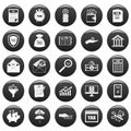 Taxes icons set vetor black