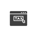 Taxes pay website vector icon
