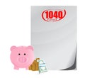 1040 taxes on profits savings profits concept