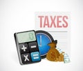 taxes time concept icons illustration