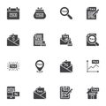 Taxes vector icons set