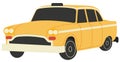 Yellow retro taxi cab Royalty Free Stock Photo