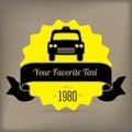 Taxi badge for company promotions