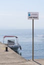 the Taxi Boat sign in Opatija, Croatia