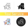 Taxi booking icon