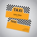 Taxi business card with cab symbol