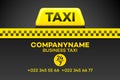 Taxi business card or flyer. Vector illustration