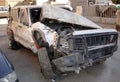 Taxi cab blasted by a car bomb