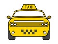 Taxi / taxi cab flat icon yellow color for apps or website