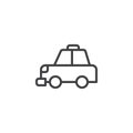 Taxi cab outline icon Royalty Free Stock Photo