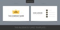 Taxi, cab vector layout of business card with logo, icon and template corporate details