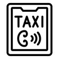 Taxi call service icon outline vector. Map service
