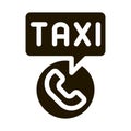 Taxi Call Telephone Service Online Taxi Icon Vector Illustration