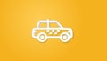 taxi car realistic icon. 3d line vector illustration. Top view Royalty Free Stock Photo