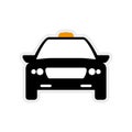 Taxi car icon. Public service. Vector graphic