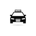 Taxi Car Icon. Shadow Design