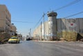 Taxi car near security wall in Bethlehem, State of Palestine