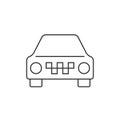 Taxi car outline icon Royalty Free Stock Photo