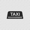 Taxi car roof sign icon isolated on transparent background